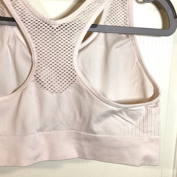 Women's White Sports Bra Racerback Padded Bra Support - Picture 6 of 8